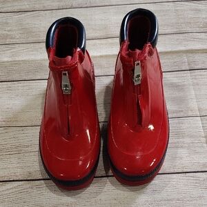 Sorel Red Kids Rain Boots with Zipper